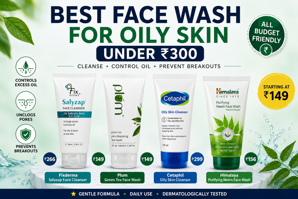 Best Face Wash for Oily Skin Under ₹300